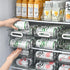 Upgrade 2-Tier Rolling Soda Can Storage Organizer, Tall Skinny Soda/Pop Cans Dispenser for Refrigerator, Plastic