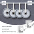 2PCS No Drill Curtain Rod Brackets, Self Adhesive Adjustable Curtain Rod Holder Hooks for Bathroom Kitchen Home
