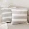 Mini Multi Color Stripe Pillow Case, Soft Faux Linen Square Decorative Throw Cushion Cover with Hidden Zipper, 35 x 35