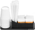 Navaris Small Coffee Station Organizer - Tea and Coffee Condiment Supplies Holder with Stacking Cup Storage