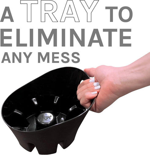 JS Jackson Supplies Black Toilet Plunger with Black Bellows Accordion and Storage Tray