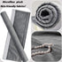 Set of 6 Washable Velvet Fabric Refrigerator Door Handle Covers, Silver Grey for Fridge Microwave Stove Dishwasher