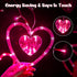 12 138 8 Valentines Day Decor, Pink Love Heart String Lights for Bedroom, Hearts LED Fairy Twinkle Lights with Remote
