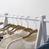 IRIS USA Freestanding Clothes Rack with Shelf, Easy to Assemble, White