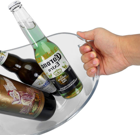 Yesland Clear Acrylic Ice Bucket, 3.5 Liter Storage Tub for 2 Wine, Champagne, Beer Bottles