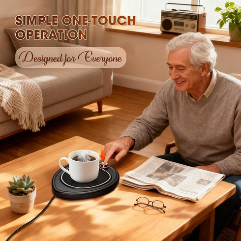 2-Temp Setting (131 113) Coffee Mug Warmer - Large Candle Warmer Plate, & & Fast Heating, Elegant Desk Warmer