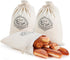 3-Pack Linen Bread Bags for Homemade Bread & Sourdough, 12x17.5 Inch Unbleached