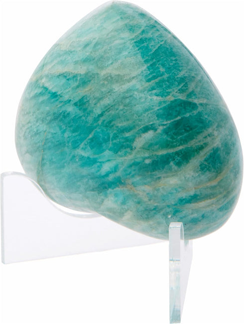 Plymor Clear Acrylic Low-Profile Curved Display Easel for Geode, Mineral or Crystal Cluster, 0.875" H x 2" W x 1.75" D