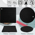 Silicone Pot Mat Trivet, Heat Resistant Counter Mats for Tables, 4 Pack Black (2 Squared + 2 Round)