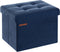 SONGMICS Storage Ottoman, Foldable Small Ottoman Foot Rest, 12.2 x 16.1 Inches