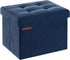 SONGMICS Storage Ottoman, Foldable Small Ottoman Foot Rest, 12.2 x 16.1 Inches