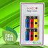 6pc Set Cinch BPA-Free Premium Quality ALAZCO Bag Clips - Value Food Fruit Bread Bag Non-Slip Grip EASY Squeeze & Lock