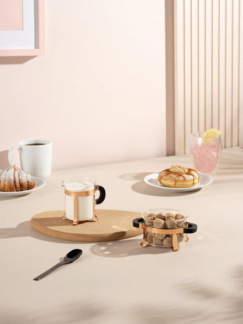 Bodum Chambord Classic 2pcs Sugar and Creamer Set, Glass, Copper