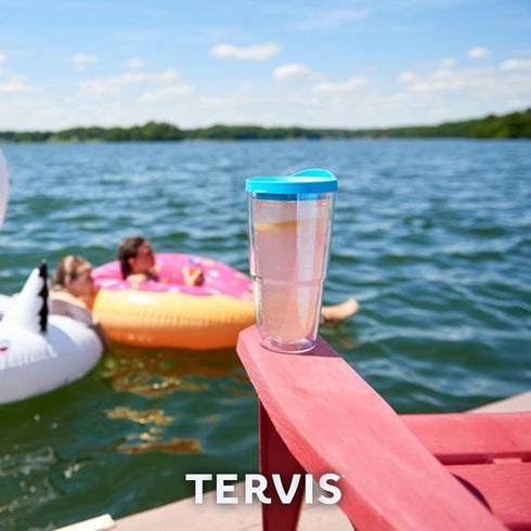Tervis Yao Cheng - Scribbles In Blue Double Walled Insulated Tumbler Travel Cup, 24oz, Made in USA, Keeps Drinks Cold &