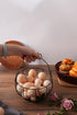 Countertop Fresh Eggs Collecting Basket With HandleVintage Style Metal Wire Eggs Holder Basket for Kitchen Storage Bin