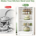 Set 2 11.7" 7.7" 6.3" Delamu Clear Kitchen Cabinet Organizer, of Acrylic Shelf Organizer for Cupboard Organizers