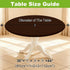 36"-44" Smiry Round Spandex Tablecloth, Elastic Fitted Washable Tablecloths for Tables, Waterpoof Stretch Picnic Table