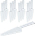 Suclain 50 Pieces Clear Disposable Plastic Cake Cutter, 9.1 Inch Serving Utensils for Kitchen Wedding