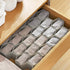 Poeland Adjustable DIY Drawer Divider Organizer, Honeycomb Divider for Underwear, Belt, Scarf, Socks, Gray