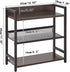 IBUYKE 3-Tier Spice Rack, Industrial Counter Shelf Desktop Storage Organizer for Kitchen, Office, Living Room, Dark Grey