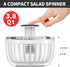 3.8 Smile mom Salad Spinner Small Lettuce Spinner Kitchen Gadgets Vegetable Washer, High Efficiency for Home Kitchen