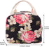 EurCross Floral Canvas Compact Lunch Bag for Women, Trendy and Practical Bento Box Tote