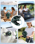 Coolice 12000mAh Camping Fan with Remote Control - Rechargeable Battery Powered Fan, Camping Fans for Tents with LED