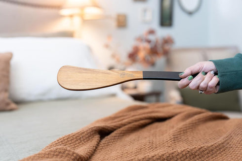 Bed Sheet Tucker Tool and Fasteners Kit with Extra Long Handle - Wood Bed Maker Tool for Tucking Sheets