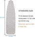 Dalykate 15x54 Ironing Board Cover and Pad with Elastic Edge and Scorch and Stain Resistant Thick Padding Ironing Board Covers 4 Fasteners and Protective Scorch Mesh Cloth by Dalykate