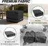 18L 18W 18H inch, Porch Shield Patio Ottoman Cover - Waterproof Outdoor Square Side Table Covers x x Black