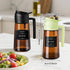 16oz/470ml 2 1 Olive Oil Sprayer for Cooking, in Oil Dispenser Bottle Spray and Pour with Stickers, Premium Dark Brown
