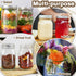 Leaflai 2 Pack 16oz Glass Mason Jars with Airtight Lids - Regular Mouth Canning Jars for Jam, Honey, Jelly, Pickling