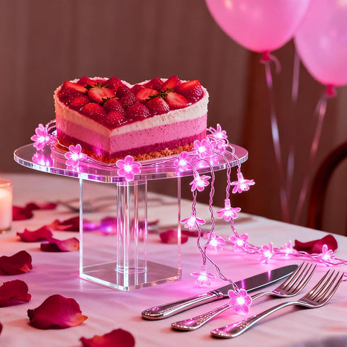 Fairy Flower String Lights, USB & Battery Lighted Decorative Cute Cherry Blossom Indoor Bedroom Window Hanging, Novelty