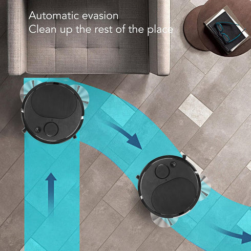 Luqeeg Robot Vacuum Cleaner, USB Charging Smart Sweeping Robot, Strong Suction Sweeper Vacuum for Wooden Flooring, Low