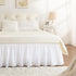 RIMELA White Bed Skirt Queen Size 15 Inch Drop, Elastic Bed Skirting for Bed Base and Frame, Lightweight Adjustable
