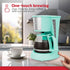 HH-0914701I 5-Cup 9.8x10x5.7 Holstein Housewares Coffee Maker, Mint