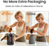 2.2lbs 39oz,Black Veken Large Coffee Canister with Window, Kitchen Food Storage Airtight Stainless Steel Container
