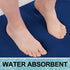 Smiry Memory Foam Bath Mat 24x16 - Extra Soft and Absorbent Non Slip Washable Carpet for Bathroom, Navy Blue