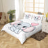 Set 3Pcs Feelyou Cute Baby Elephant Duvet Cover Kids Boys Girls Cartoon Elephant Printed Comforter Cover Bedroom