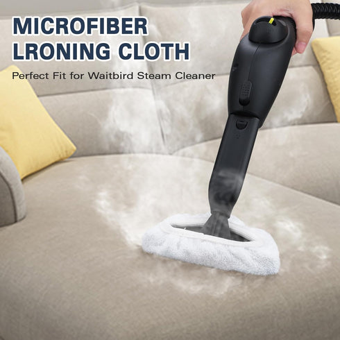 6 Pack 3 Pack Set STC-EU168, Waitbird Microfiber Mop Pads and Ironing Cloths Replacement, Compatible Steam Cleaner