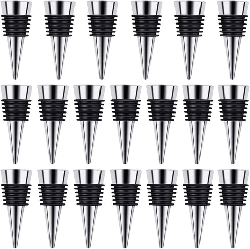 Reusable Wine Stopper, Decorative Bottle Stoppers for Kitchen, Bar, Gifts, Holiday Party, Wedding (20 Pack)