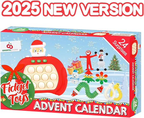 2025-24 Countdown 4 5 6 7 8 9 10 11 12 Advent Calendar Days of Surprises Fidget Toys Bulk - Christmas Holiday Advent