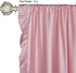W52 L95, 2 StangH Kids Curtains for Bedroom, French Romantic Style Ruffled Blush Curtains Soft Smooth Faux Silk Window