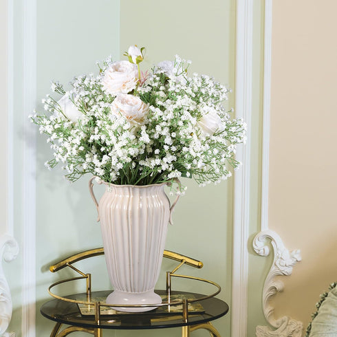 12 Pcs Babys Breath Artificial Flowers, Real Touch Gypsophila for Wedding Party Home Garden Decoration