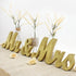 Wooden Mr and Mrs Sign - Rustic Wedding Signs for Table Decoration, Photo Props for Anniversary and Engagement