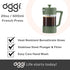 Oggi Borosilicate Glass French Press Coffee Maker (20oz) - 5 Cup Capacity, Coffee Press, Single Serve Coffee Maker,