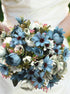 CATTREE Artificial Peony Bud Mixed Flowers, 4pcs Silk Fake Flowers Bouquet for Home Garden Office Decor