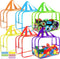 OPELETNNT 6 Colors Widen X-Large Toy Storage Bags 12.69.256.9In with Labels, Reusable Clear