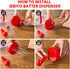 Batter Dispenser 3 In 1 Automatic Pancake & Cupcake Dispenser with Cake Mould, BPA-Free Food-Grade (Red)