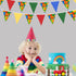32Ft Building Block Party Decorations Red Blue Yellow Green Colorful Building Block Triangle Flag Pennant Bunting